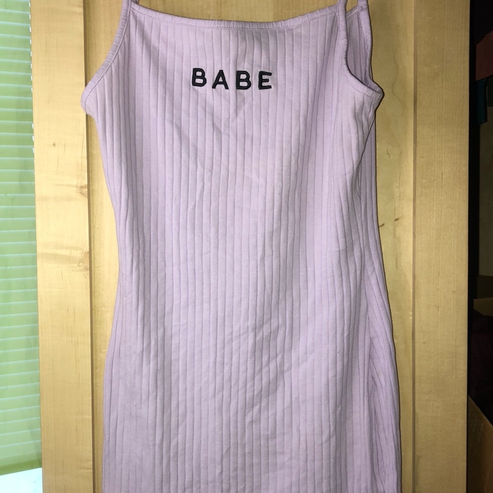 Small SHEIN purple “BABE” dress